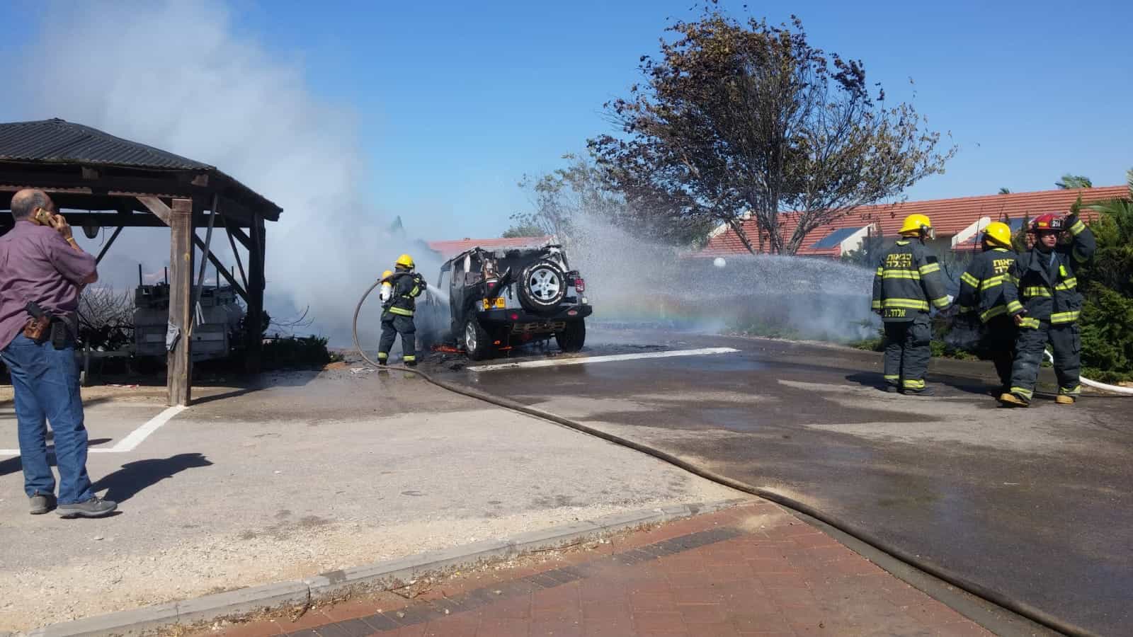 הטרור מעזה: רכב של איש ביטחון עלה על מטען מבלון נפץ ועלה באש