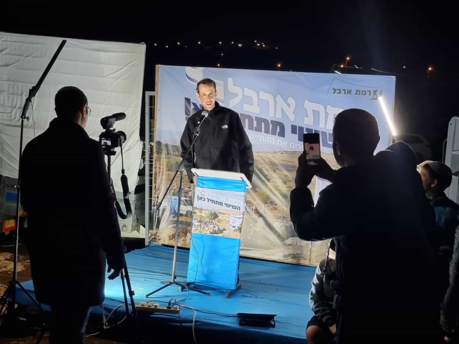 הח"כ המיועד הגיע לתמוך בגרעין המתיישבים ברמת ארבל: "בגליל תיבחן ממשלת ישראל"