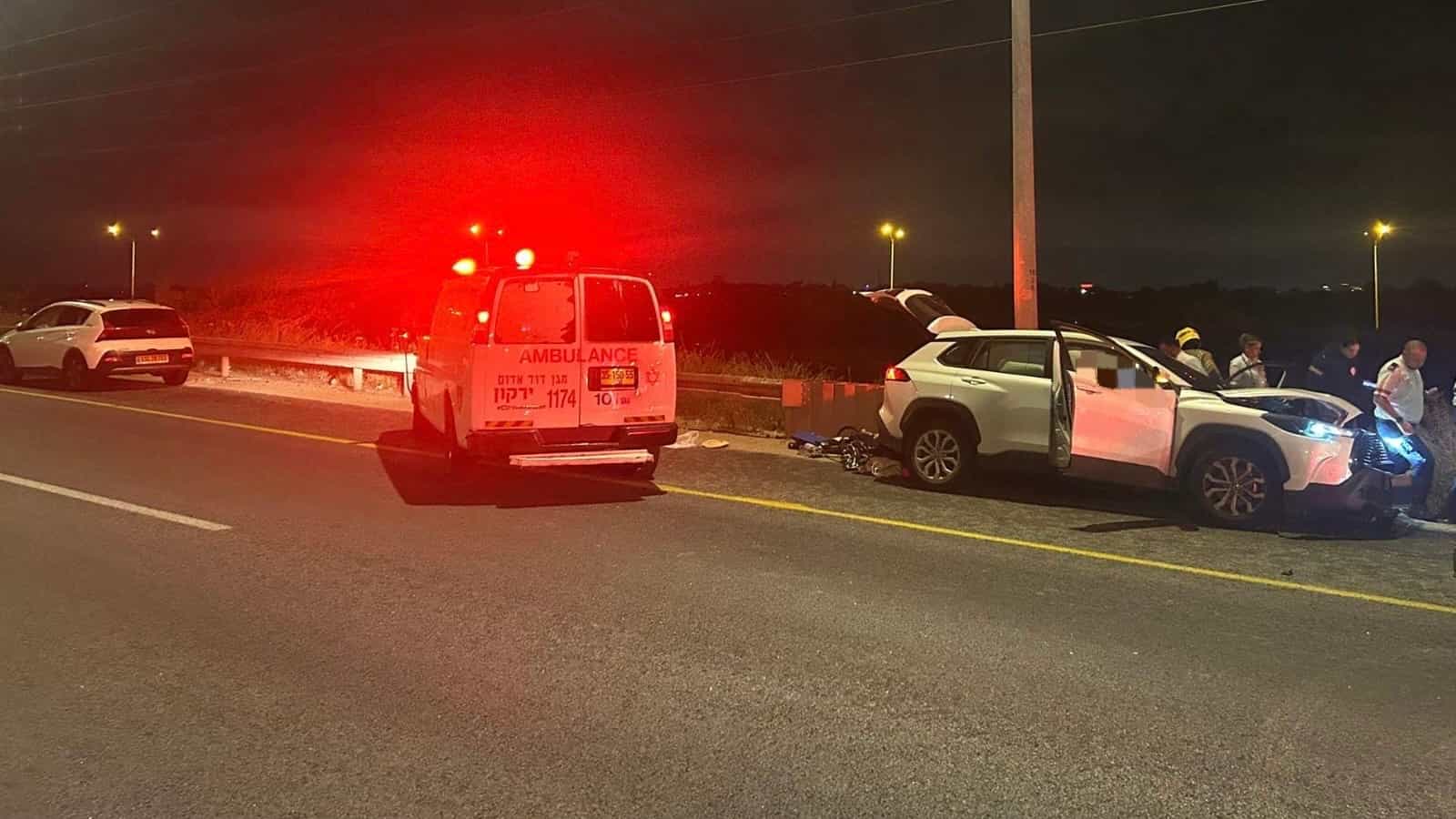 רוכב אופנוע נפגע בתאונה סמוך לעפולה - מצבו בינוני