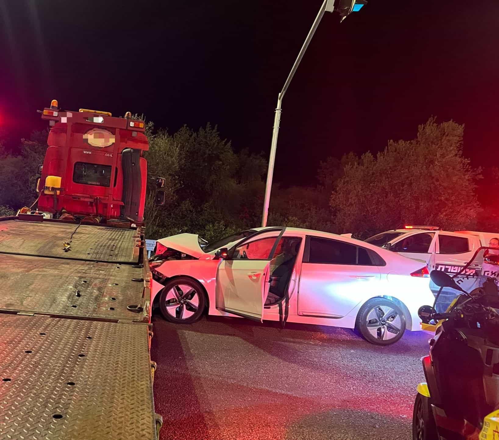 נהג שיכור פי 3 מהמותר והתנגש בגרר בעת שנמלט מהשוטרים