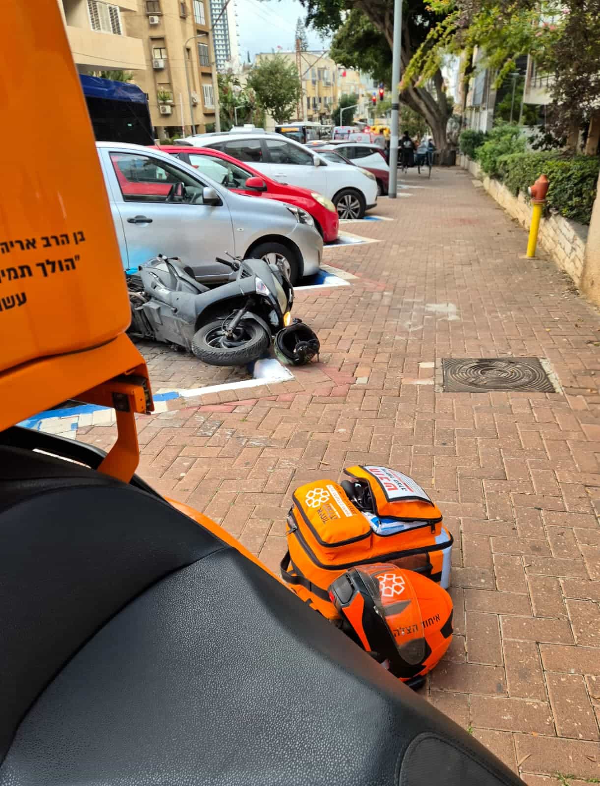 רוכב אופנוע נפצע בינוני בתאונה ברמת גן