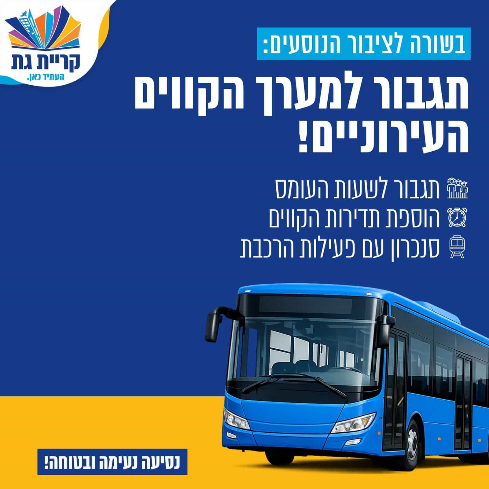 מערך התחבורה הציבורית של קריית גת משתדרג