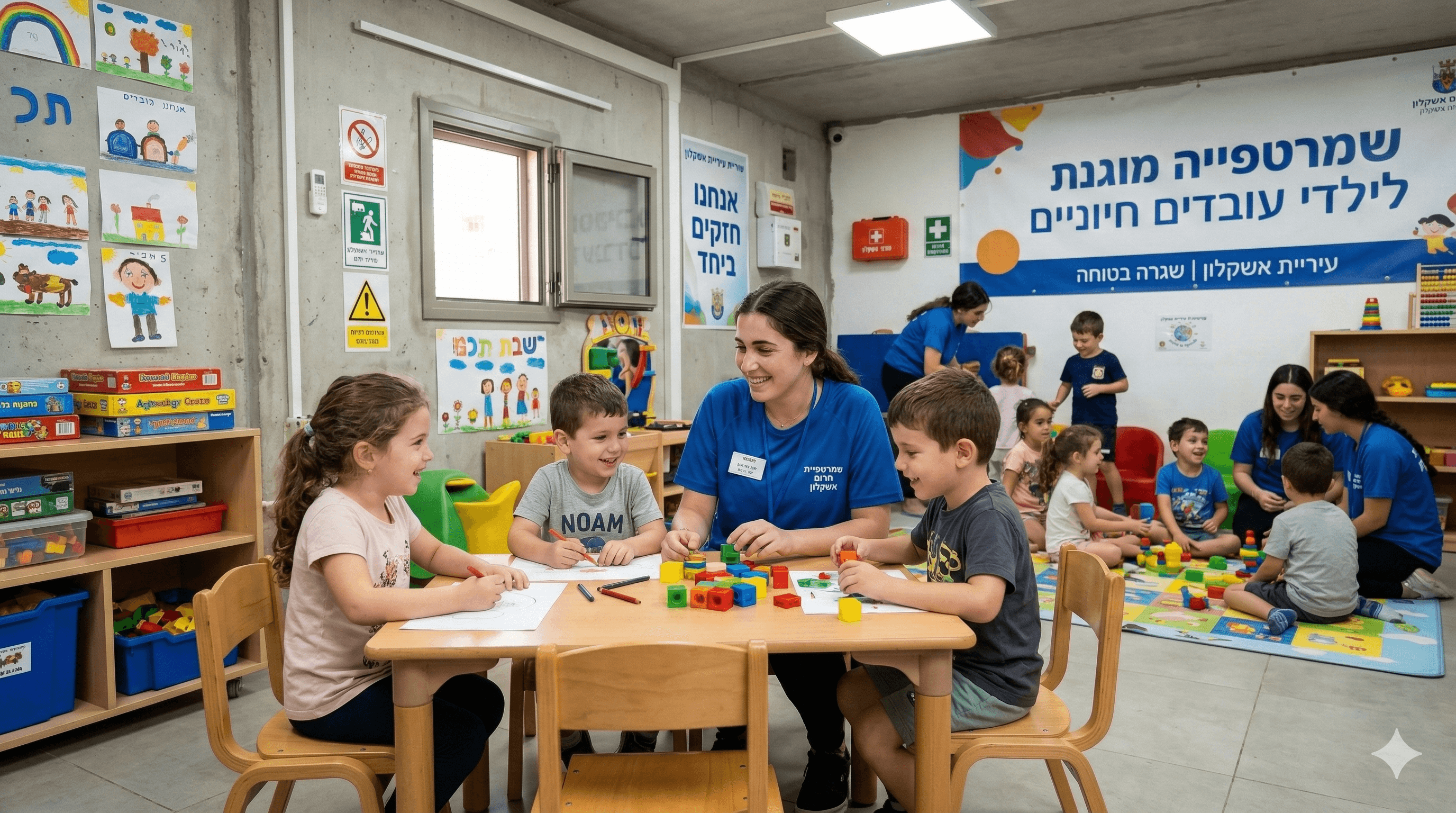 חוסן תחת אש באשקלון: שמרטפיות לילדי העובדים החיוניים