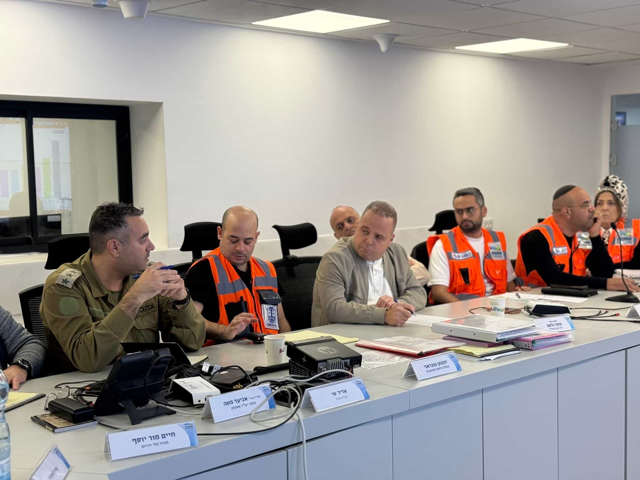 הערכת מצב של גורמי החירום הבוקר בעיר אשקלון