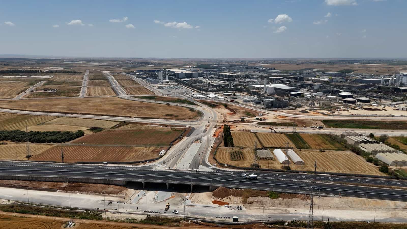 בשורה לתושבי קריית גת: מחלף חדש נפתח בכניסה לאזור התעשייה
