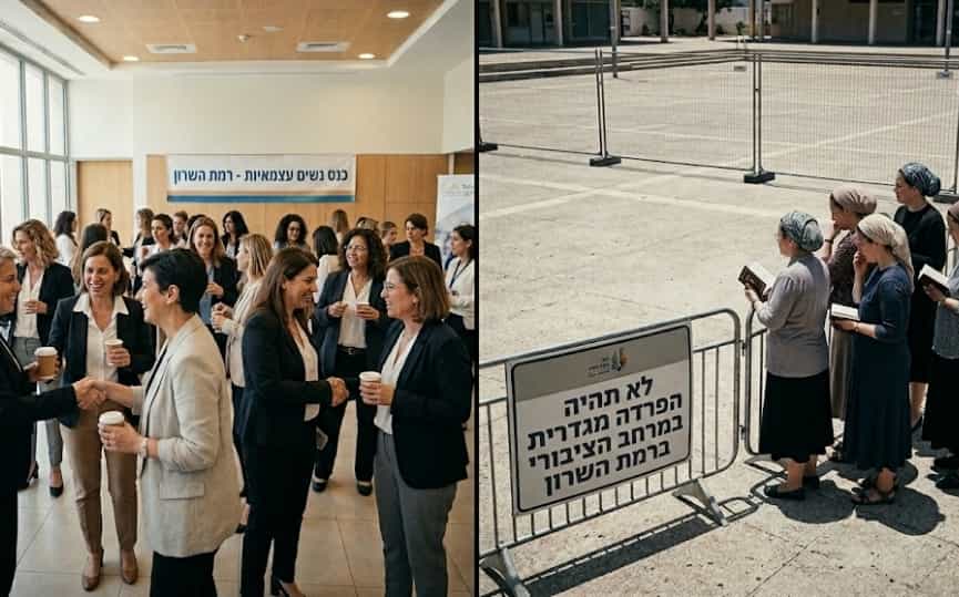 עיריית רמת השרון מציגה: מדיניות נוקשה נגד תפילות בהפרדה - לצד כנס עירוני לנשים