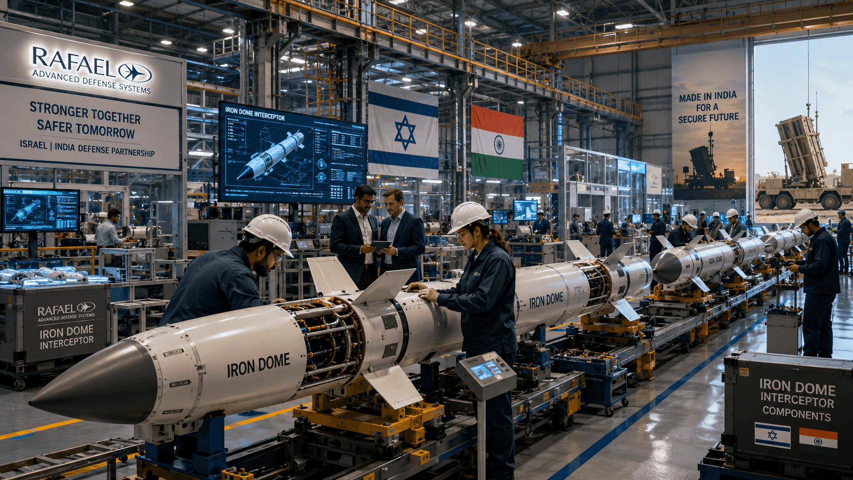 דיווח אמריקני: רפאל במגעים להקמת קו ייצור למיירטי כיפת ברזל בהודו