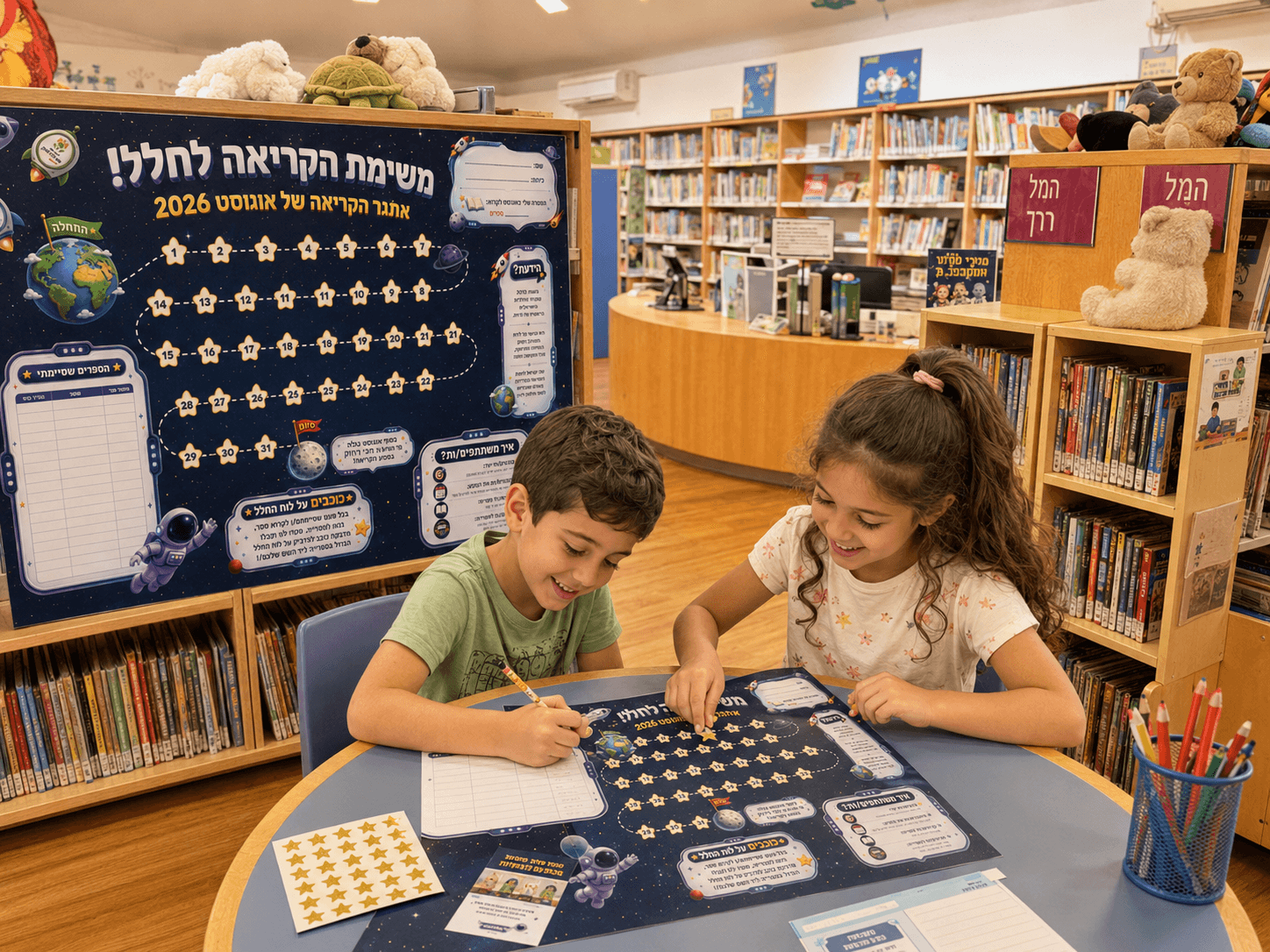 קריאה בין הכוכבים: מיזם חדש בספריית קריית אונו יגרום לילדים לעזוב את המסכים