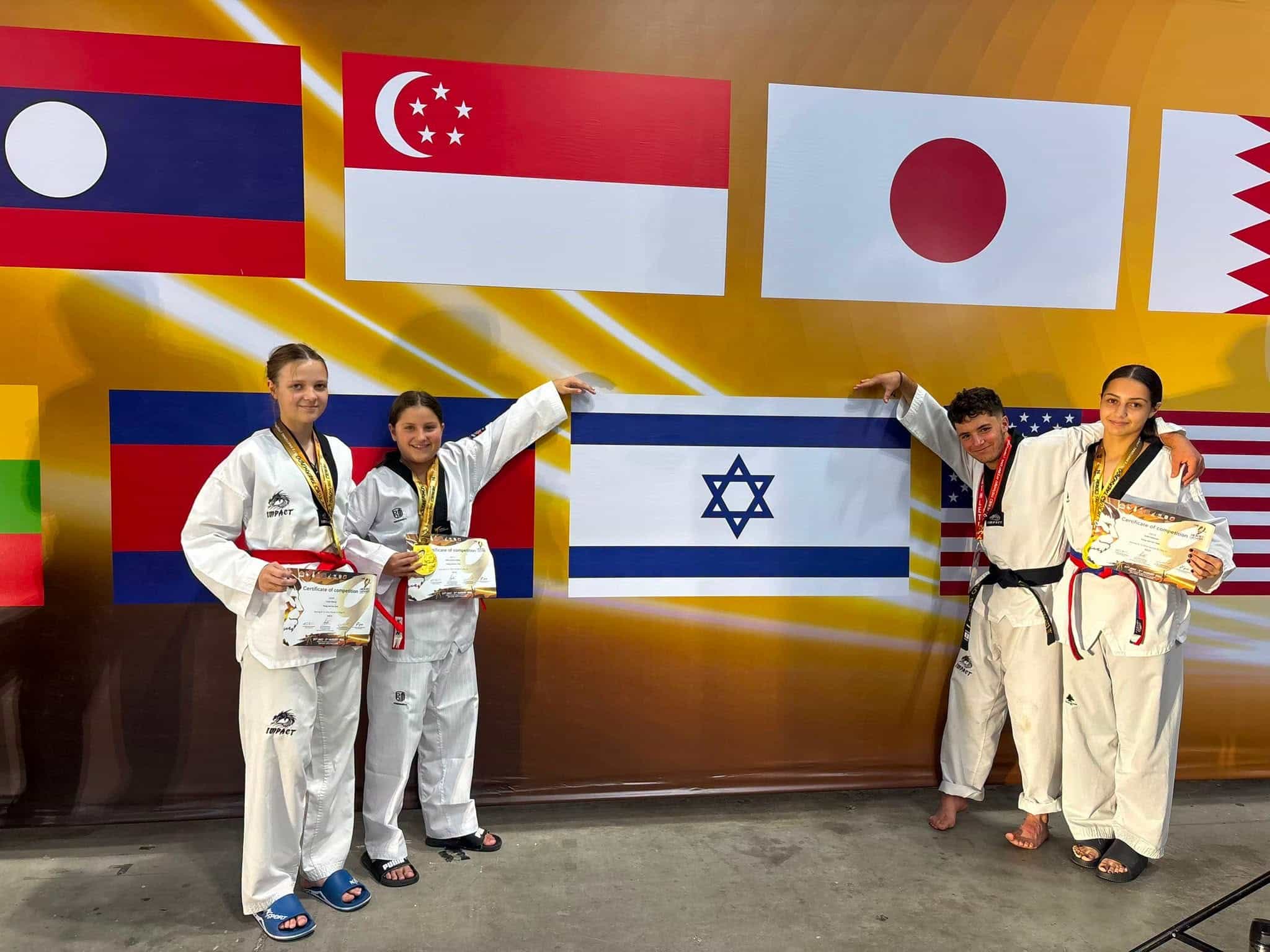 הישג בינלאומי בתאילנד: לוחמי הטאקוונדו מאריאל קטפו מדליות באליפות יוקרתית