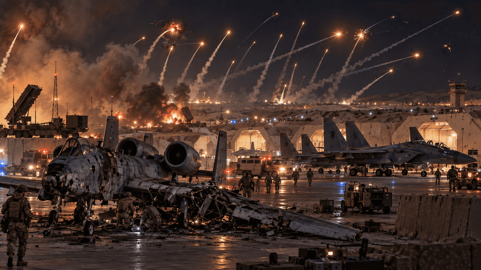 פגיעה בבסיס האמריקני בירדן: A-10 איבד כנף, שמונה מטוסי F-15 ניזוקו