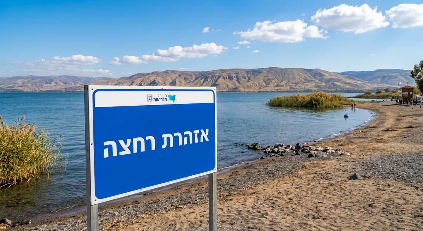 לקראת חול המועד: משרד הבריאות מפרסם אזהרת רחצה בחוף השקמים בכנרת