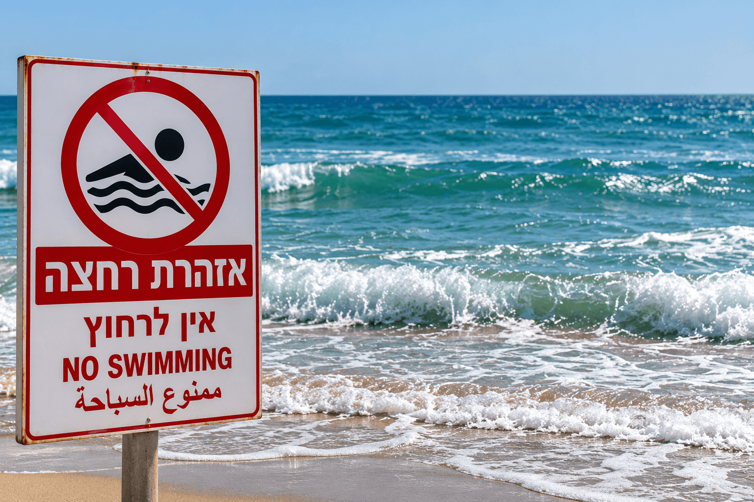בעקבות זיהום במים: אזהרת רחצה בחוף הכוכבים בהרצליה