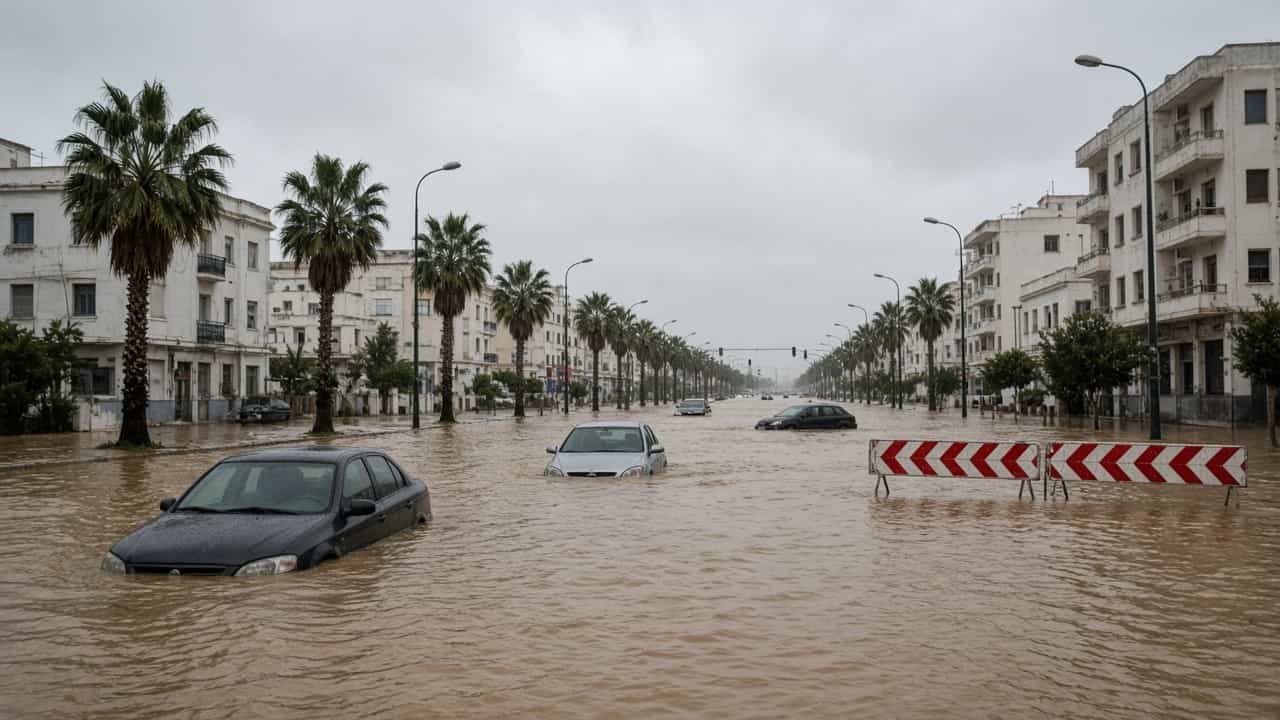 גשמים עזים שיתקו את טריפולי: רחובות הוצפו, בית החולים המרכזי נפגע ועובד בנק נהרג מהתחשמלות