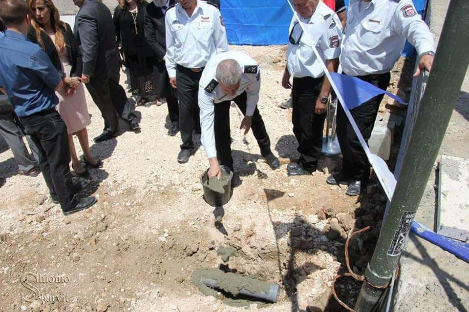 הנחת אבן פינה לתחנת כיבוי אש מעלות. "התרגשות היתה בשיאה"