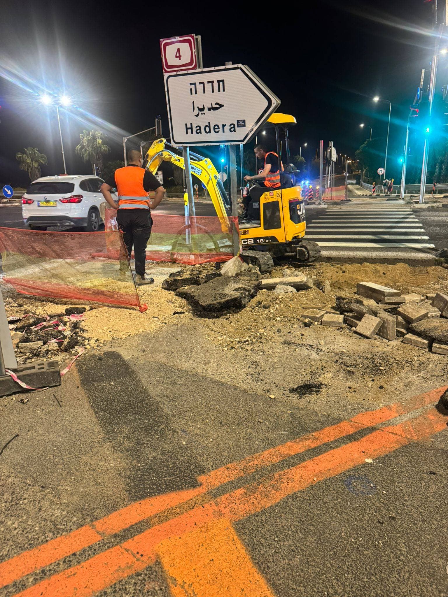 התחדשו העבודות להרחבת צומת ברניצקי באור עקיבא: הצפי לסיומן - בסוף השנה