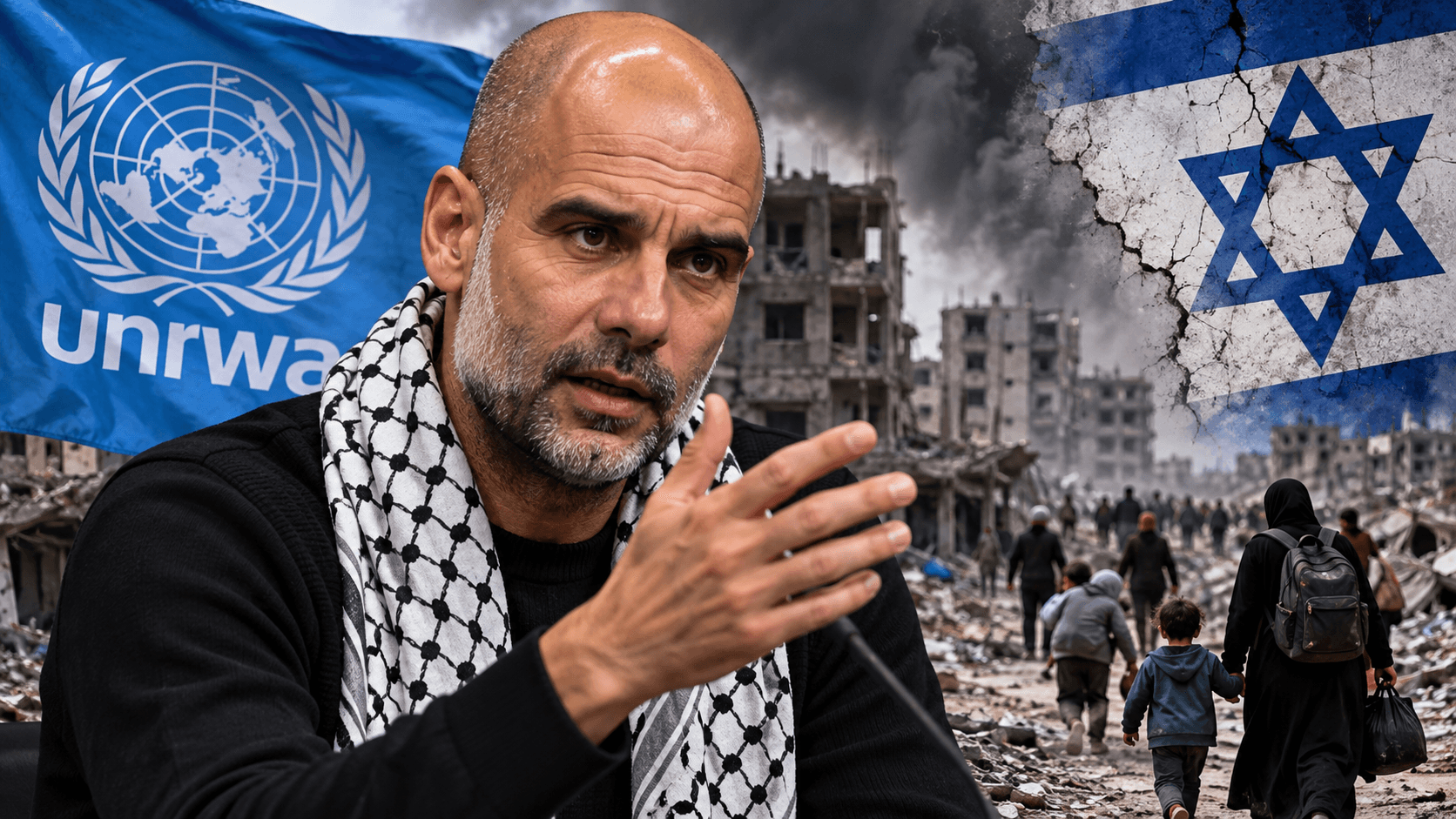 פפ גווארדיולה שוב נגד ישראל: מתקפה חריפה על הממשלה - וקריאה לתרום לאונר"א