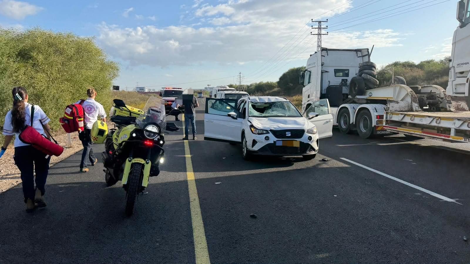 "נלחמים על חייו" | רוכב אופניים נפצע אנוש מפגיעת רכב סמוך לגן שורק